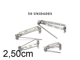 Bases de Prendedor de Metal Color Niquel 2-5cm